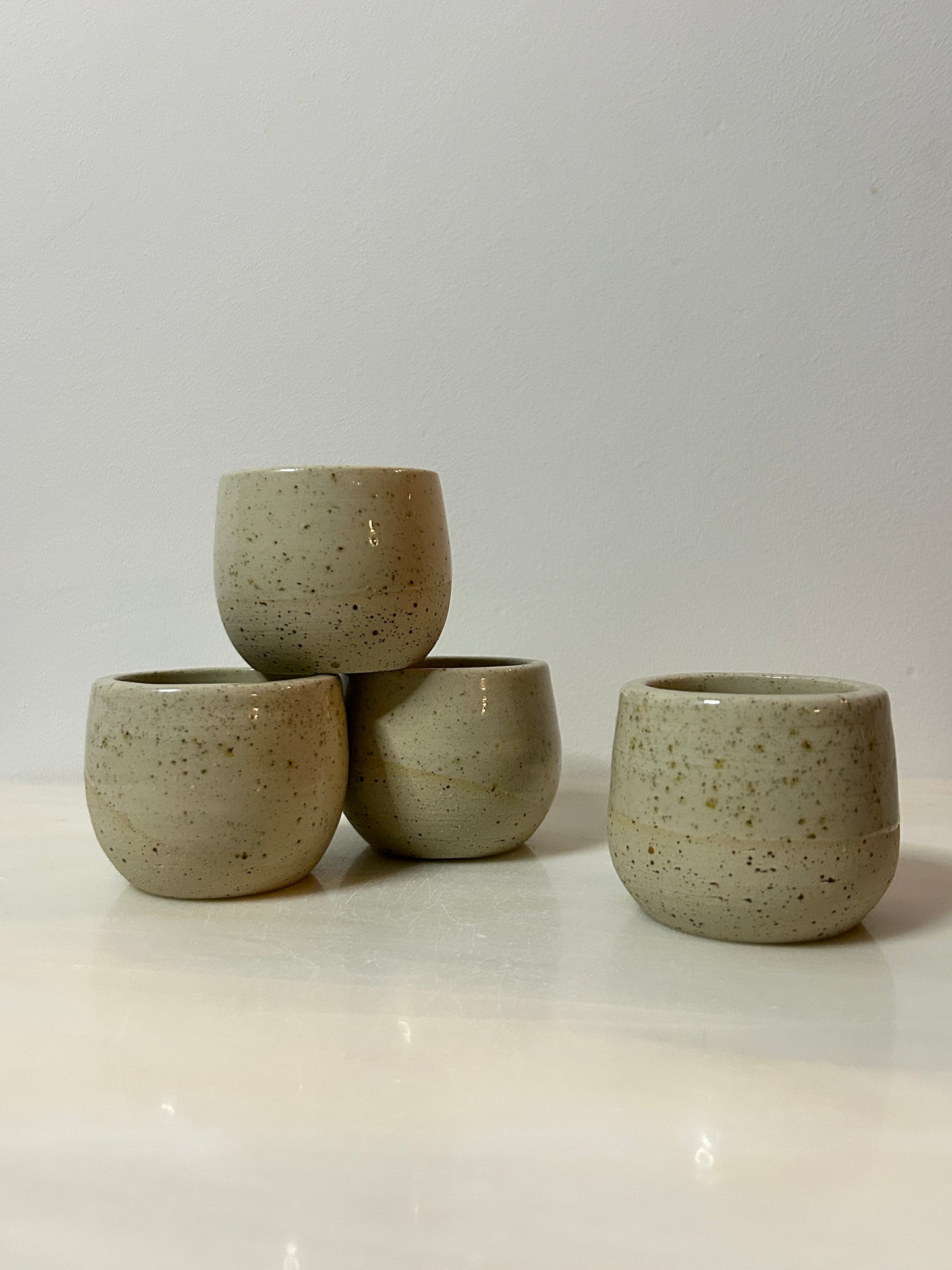 Stone Espresso Cups in Sand