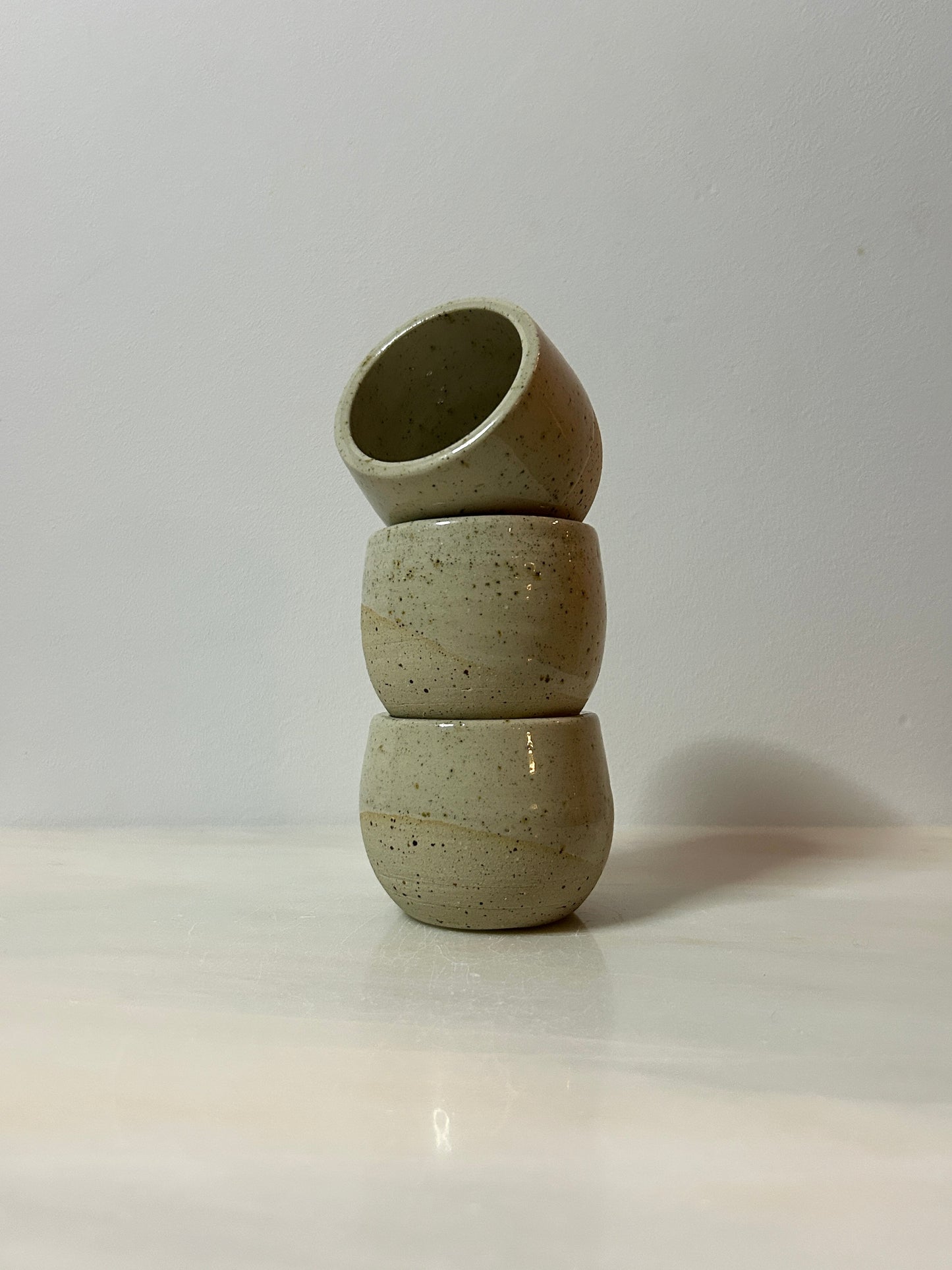 Stone Espresso Cups in Sand