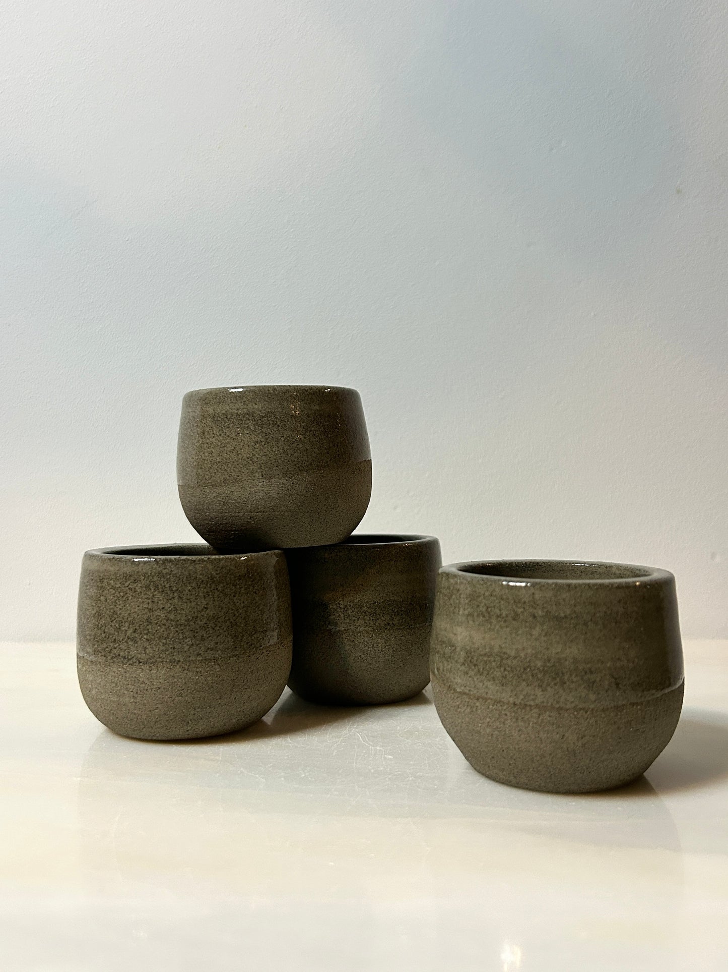 Stone Espresso Cups in Grey