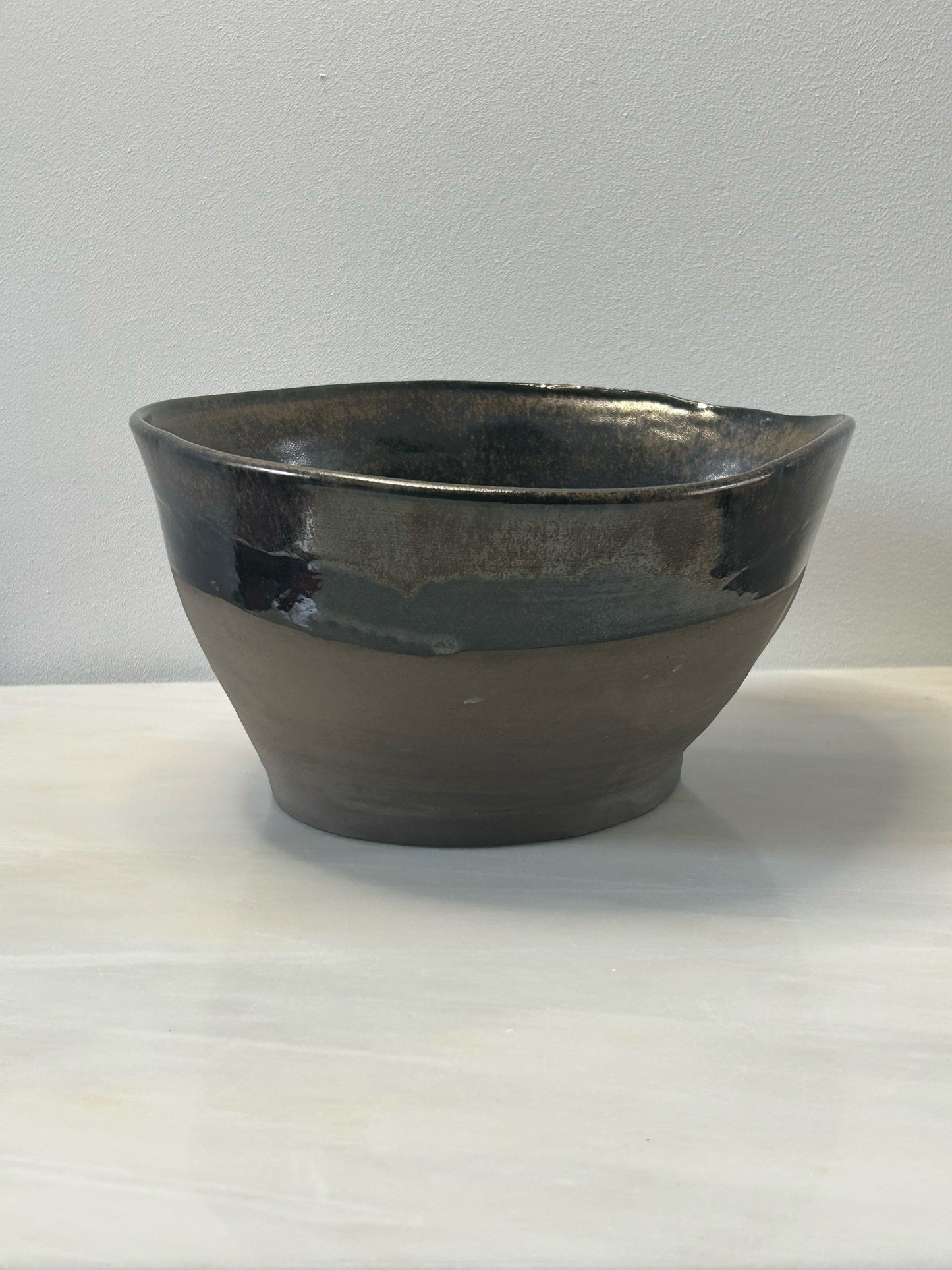 Large Twist Fruit Bowl in Anthracite