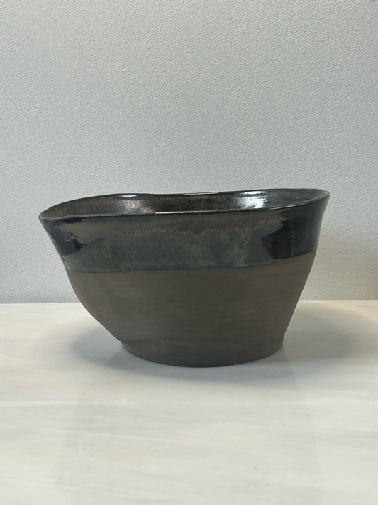 Large Twist Fruit Bowl in Anthracite