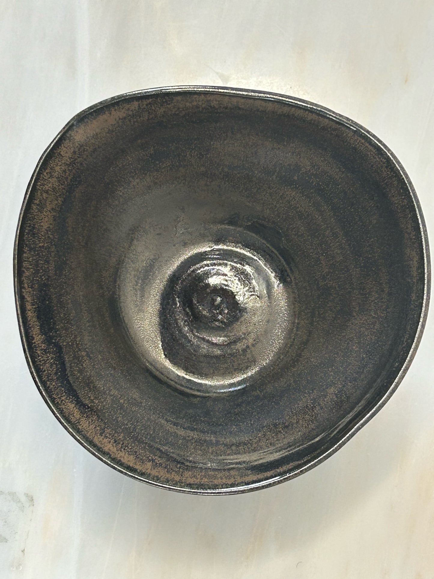 Large Twist Fruit Bowl in Anthracite